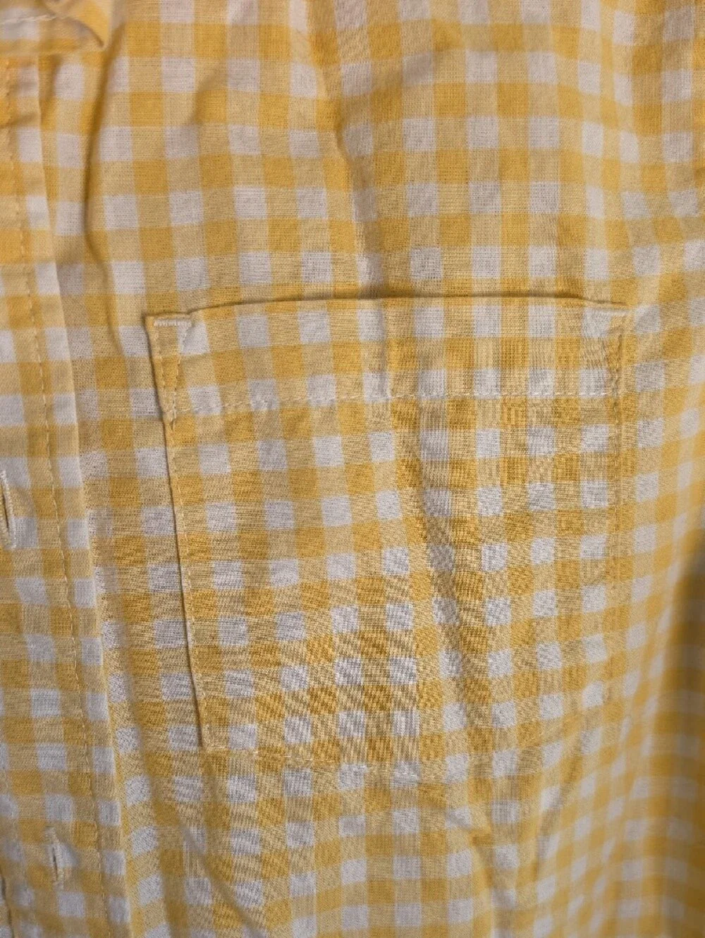 Yellow Gingham Short-Sleeve Shirt